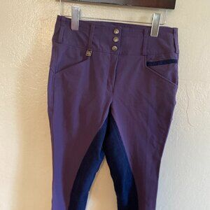 ROMFH Equestrian Apparel Full Seat Breeches Women’s Size 28R — Purple/Navy